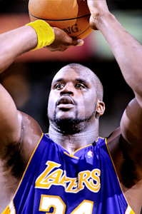 shaq as an NBA player for the LA lakers